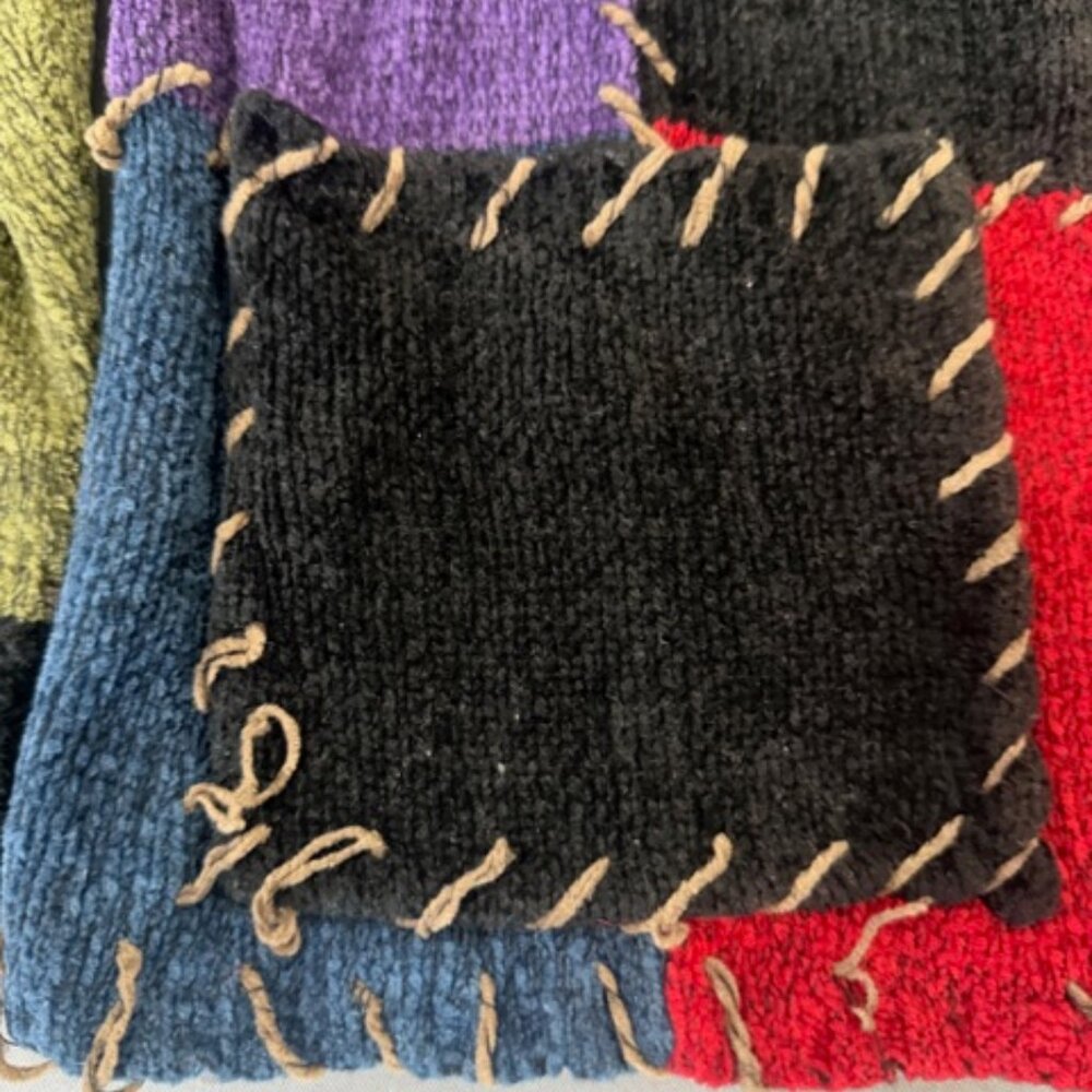 Dressbarn Colorblock Patchwork Zip Front Sweater … - image 5